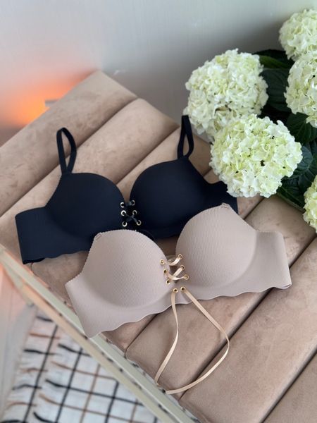 Бюстгальтер на зав'язках з PUSH UP ефектом, Чорний, 34/75, Чорний Б046 фото